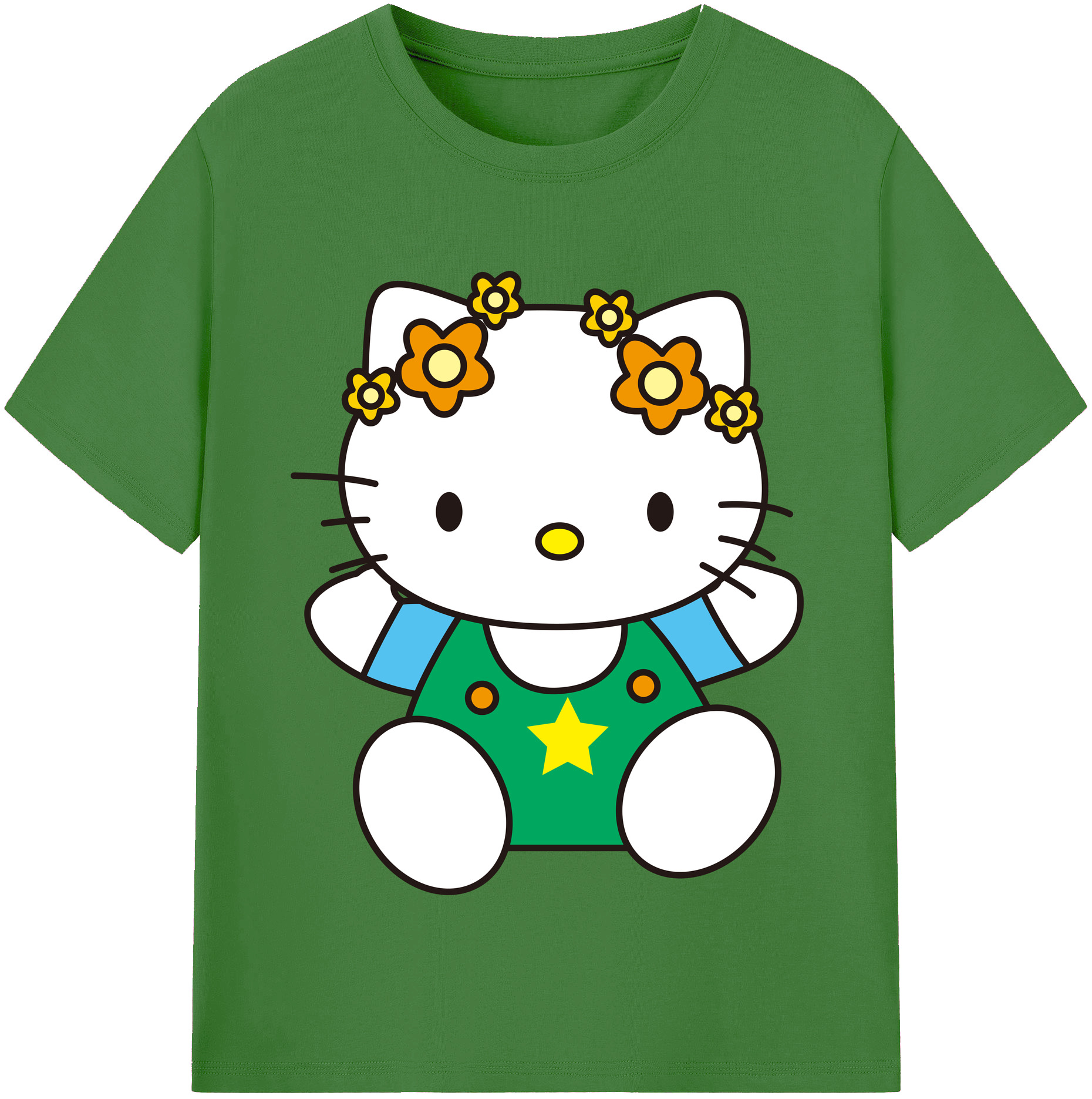 （画像用） Hello Kitty ハローキティ レディースカジュアルプリントTシャツ（綿100％）